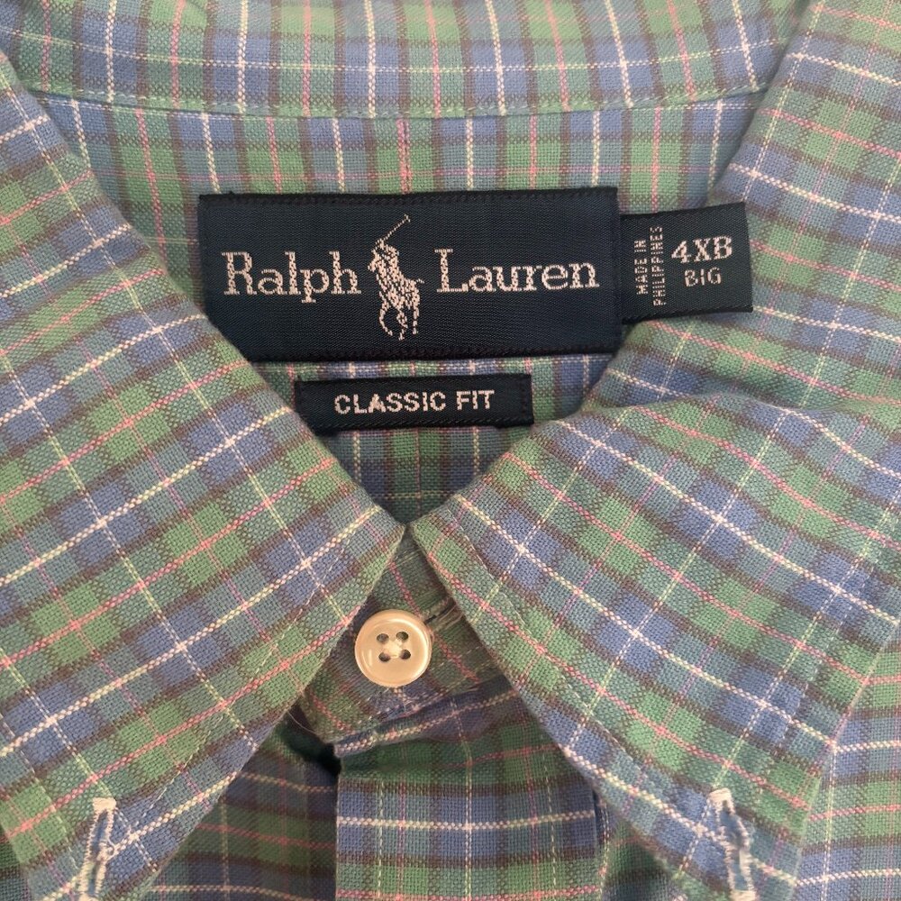 Ralph Lauren Button Down Long Sleeves 4XB plaid